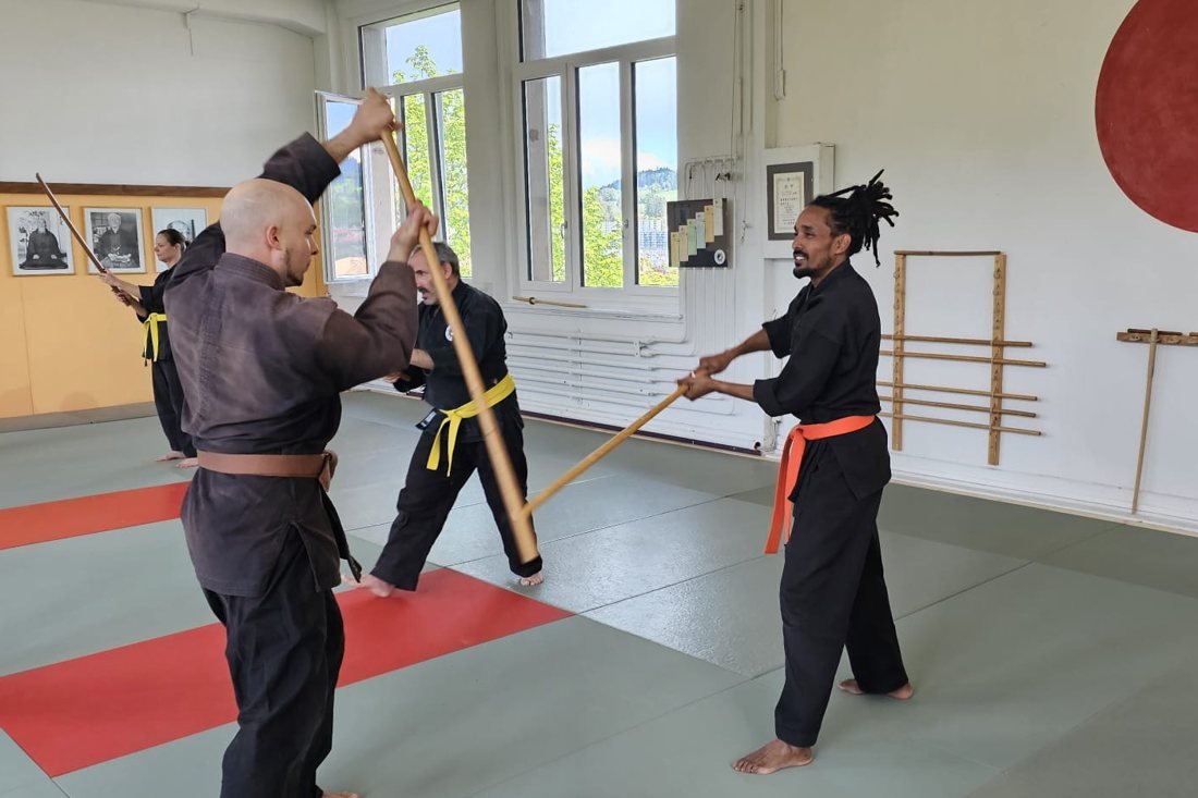 Cédric Domon à l'entraînement au dojo