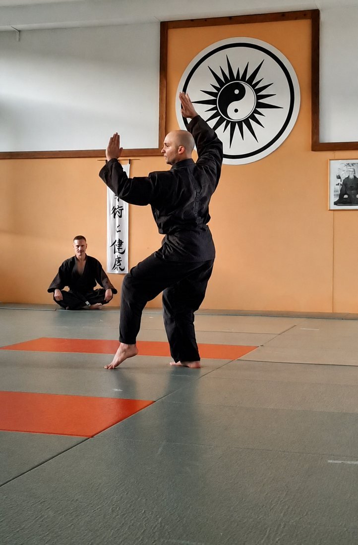 Cédric Domon en kata au dojo